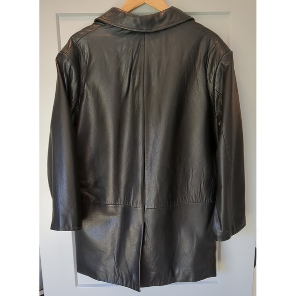 Marc‎ New York Men's Black Button Down Leather Jacket Size Medium - Picture 5 of 10